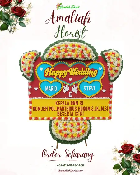 Papan Bunga Pernikahan Kesenet